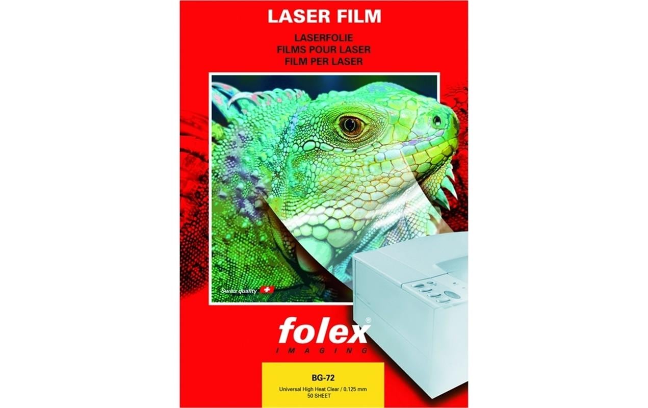 Folex Transparentfolie (Drucker) BG-72 Transparent – A3, 125 µm, Laser, 50 Blatt