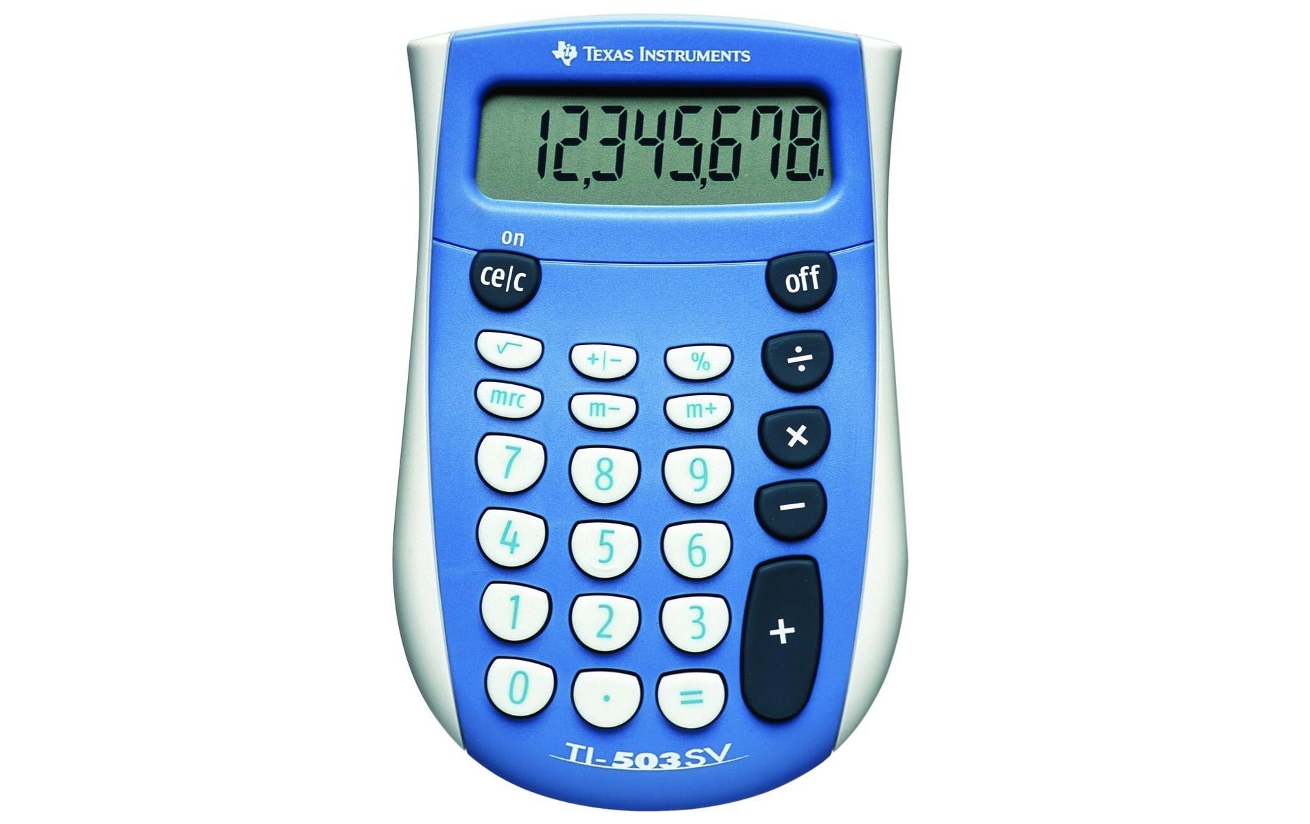 Texas Instruments Taschenrechner TI-503 SV – 8-stellig – Batteriebetrieben – Blau/Weiss