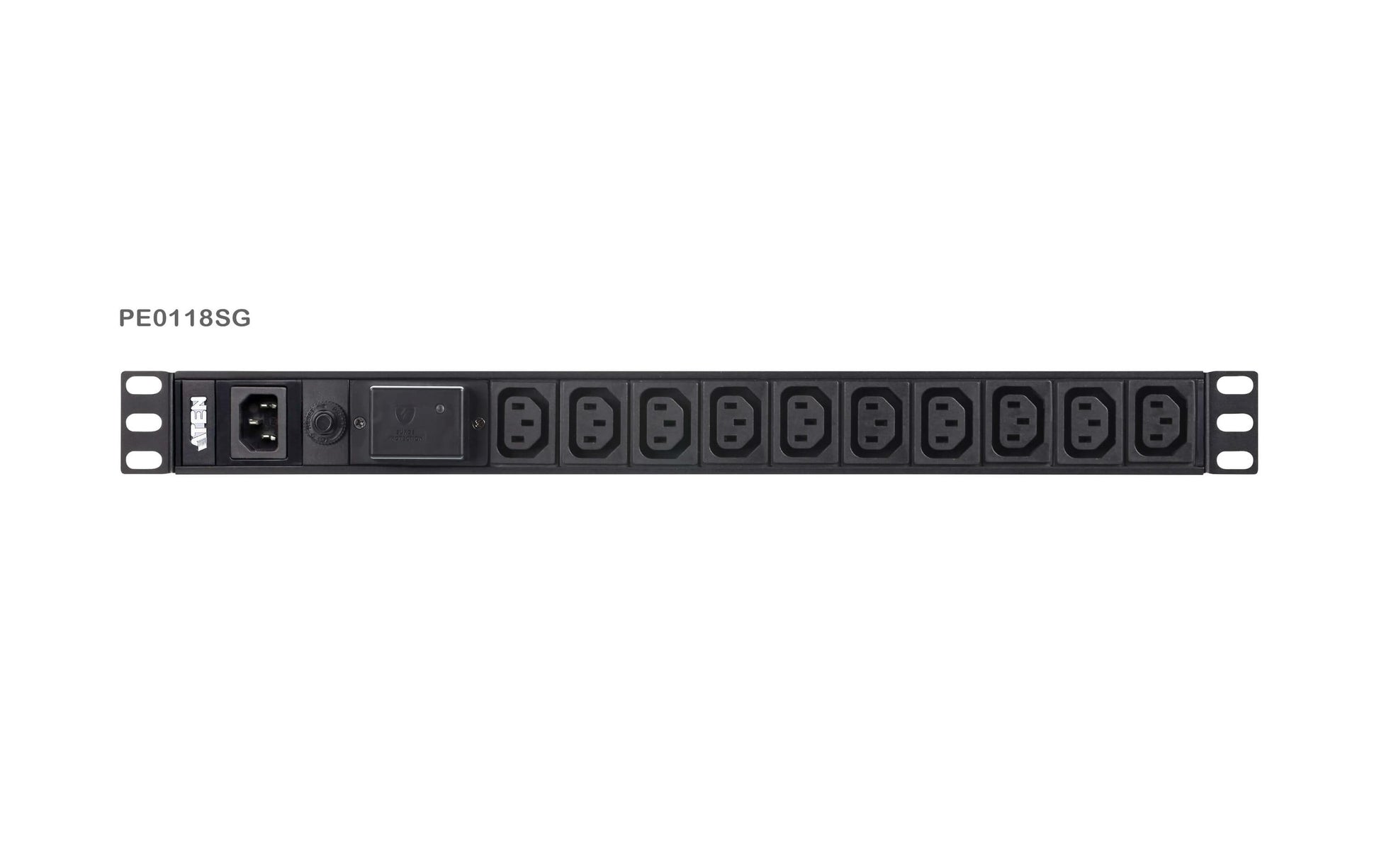 ATEN PE0118SG – Rack-PDU Basic, 18× IEC C13, 10 A, 3 m, Rack 1U, mit Überspannungsschutz