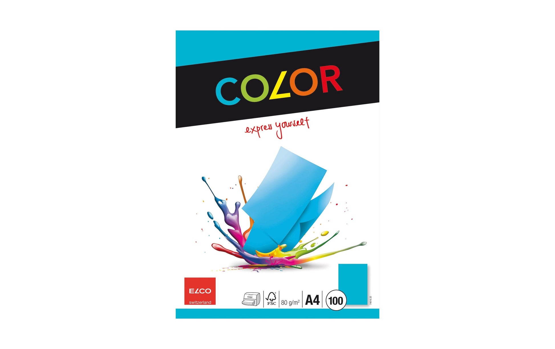 Elco Kopierpapier – A4, 80 g/m², intensivblau – für Inkjet/Laser/Kopierer – FSC – 100 Blatt