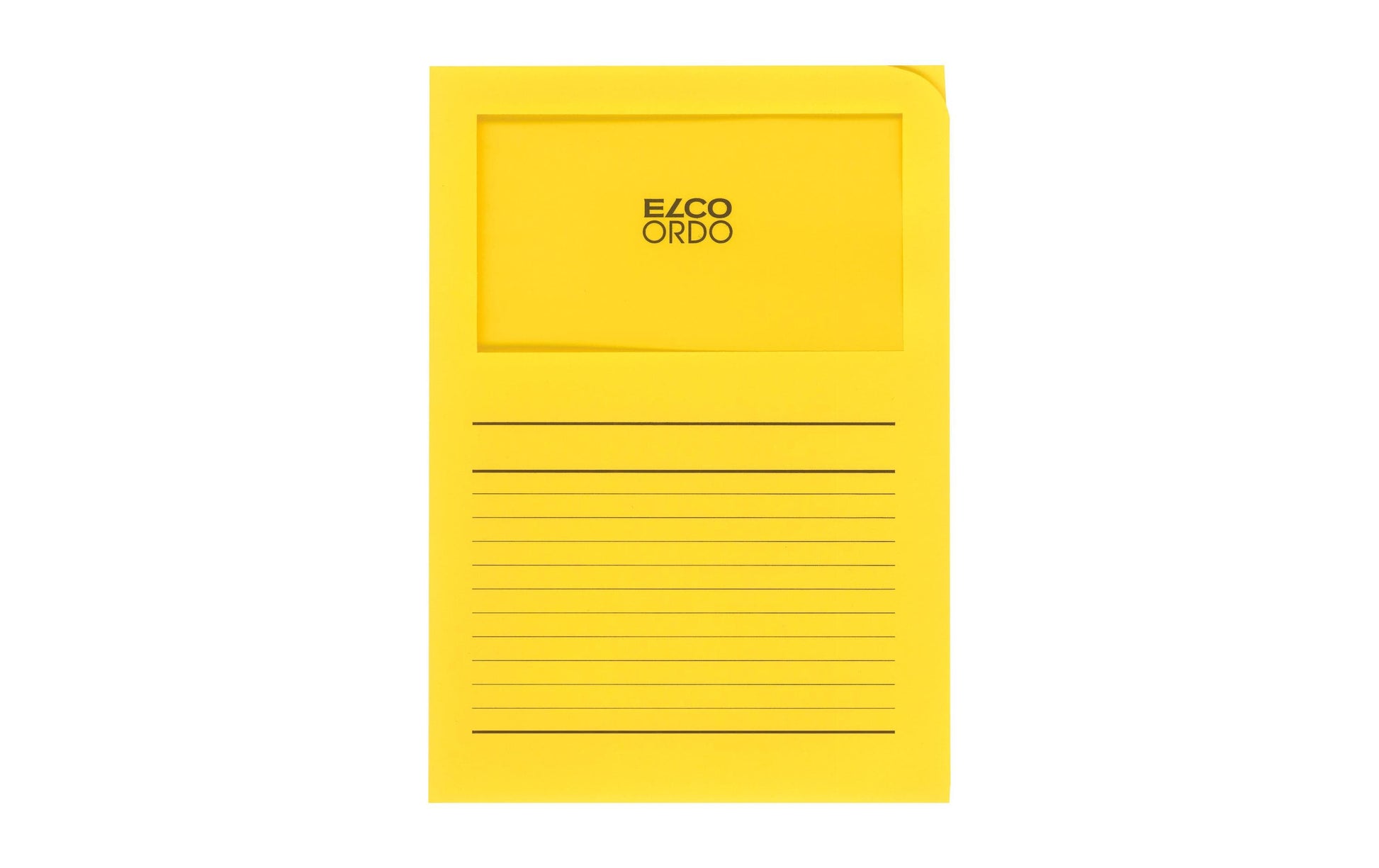 Elco Sichtmappe A4 – intensivgelb, Papier, mit Beschriftungsvordruck, 10er-Pack