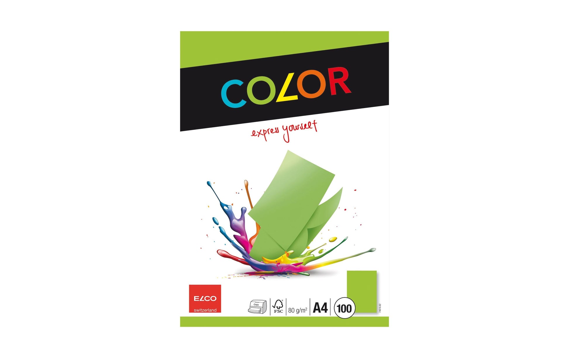 Elco Kopierpapier – A4, 80 g/m², intensivgrün – für Inkjet/Laser/Kopierer – FSC – 100 Blatt