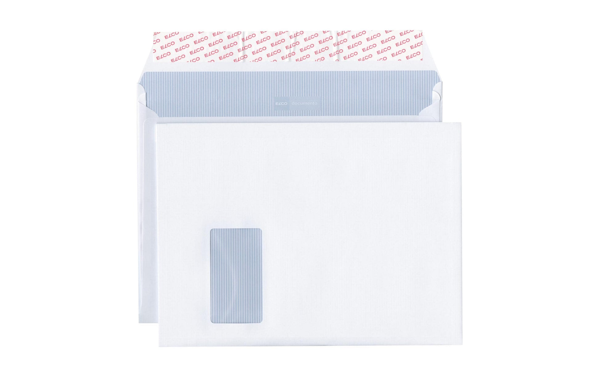ELCO Couvert C4 (324 × 239 mm), mit Fenster, haftklebend (Optifix), weiss, 120 g/m², Papier – 200 Stk.