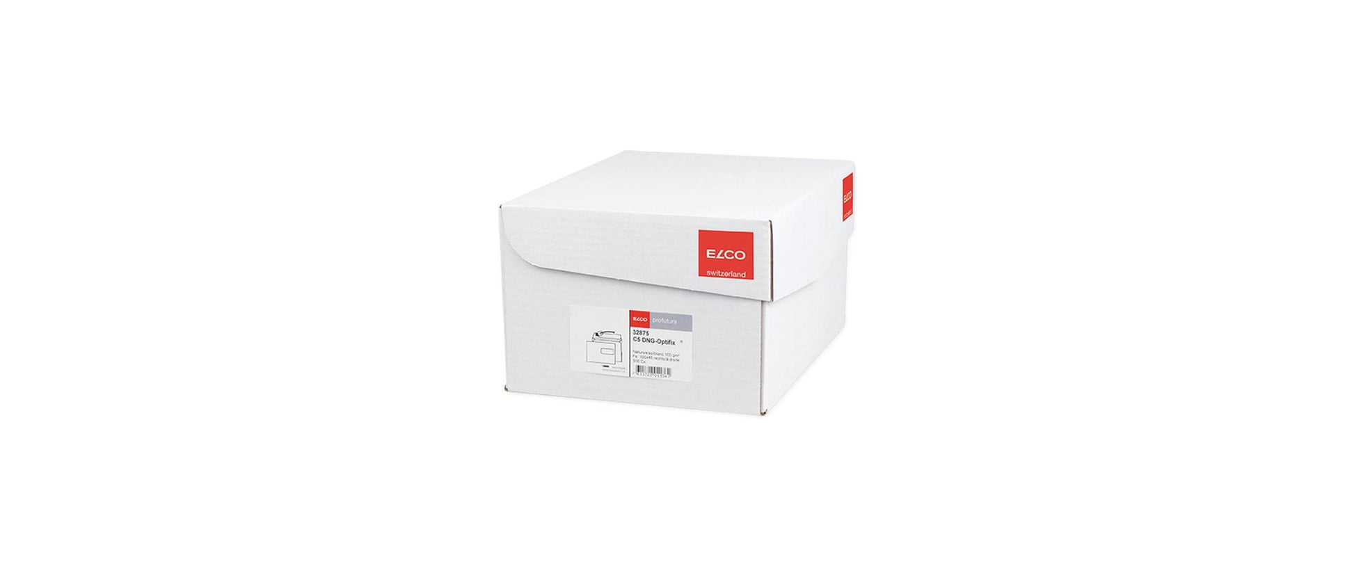 Elco Couvert C5, Fenster rechts, Haftklebung, naturweiss, 100 g/m², mit Innendruck – 500 Stk.