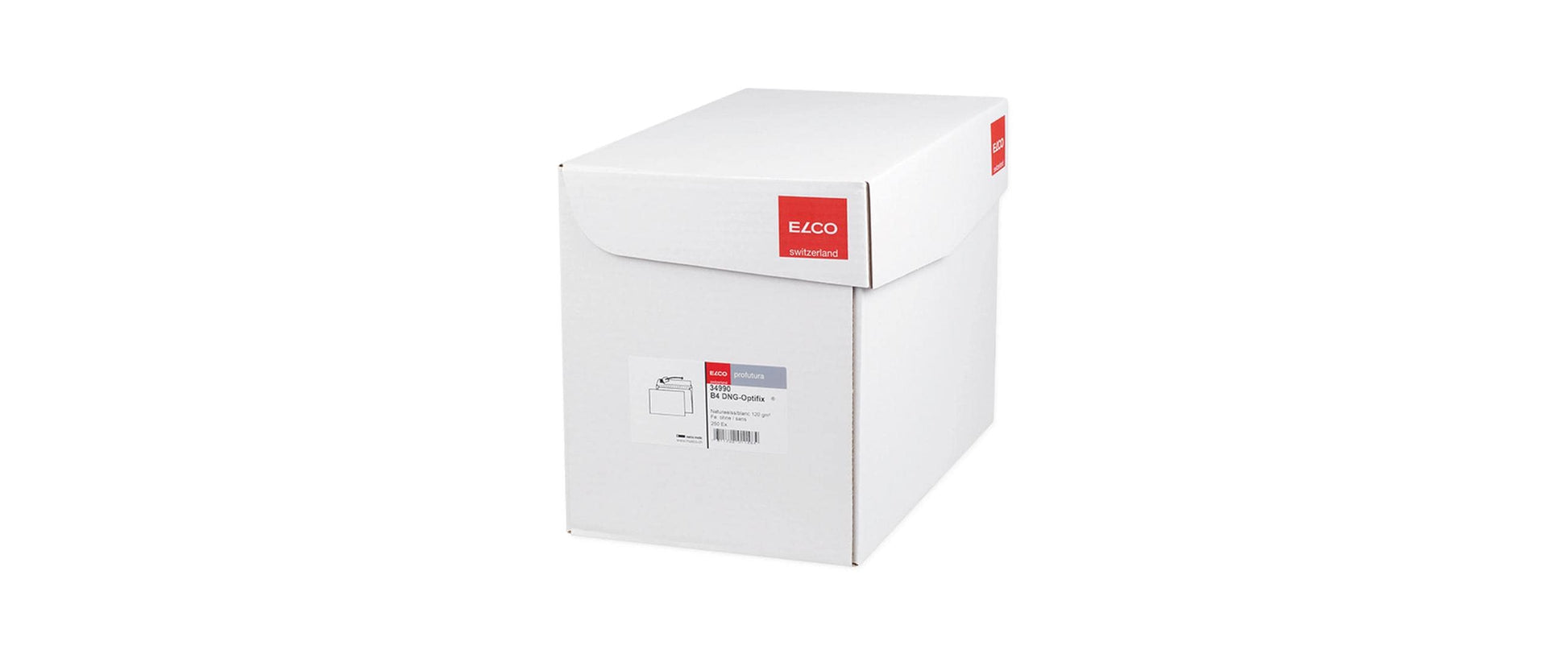 Elco Couvert B4, ohne Fenster, selbstklebend, weiss, 120 g/m², Profutura – 250 Stk.