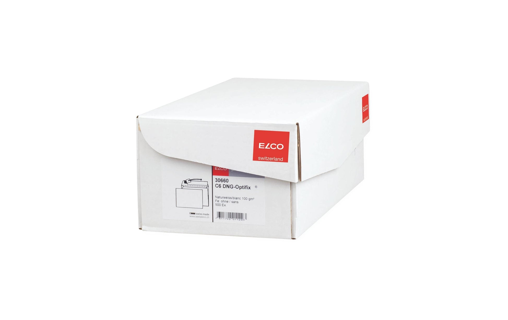 Elco Couvert C6, ohne Fenster, selbstklebend, naturweiss, 100 g/m² – 500 Stk.