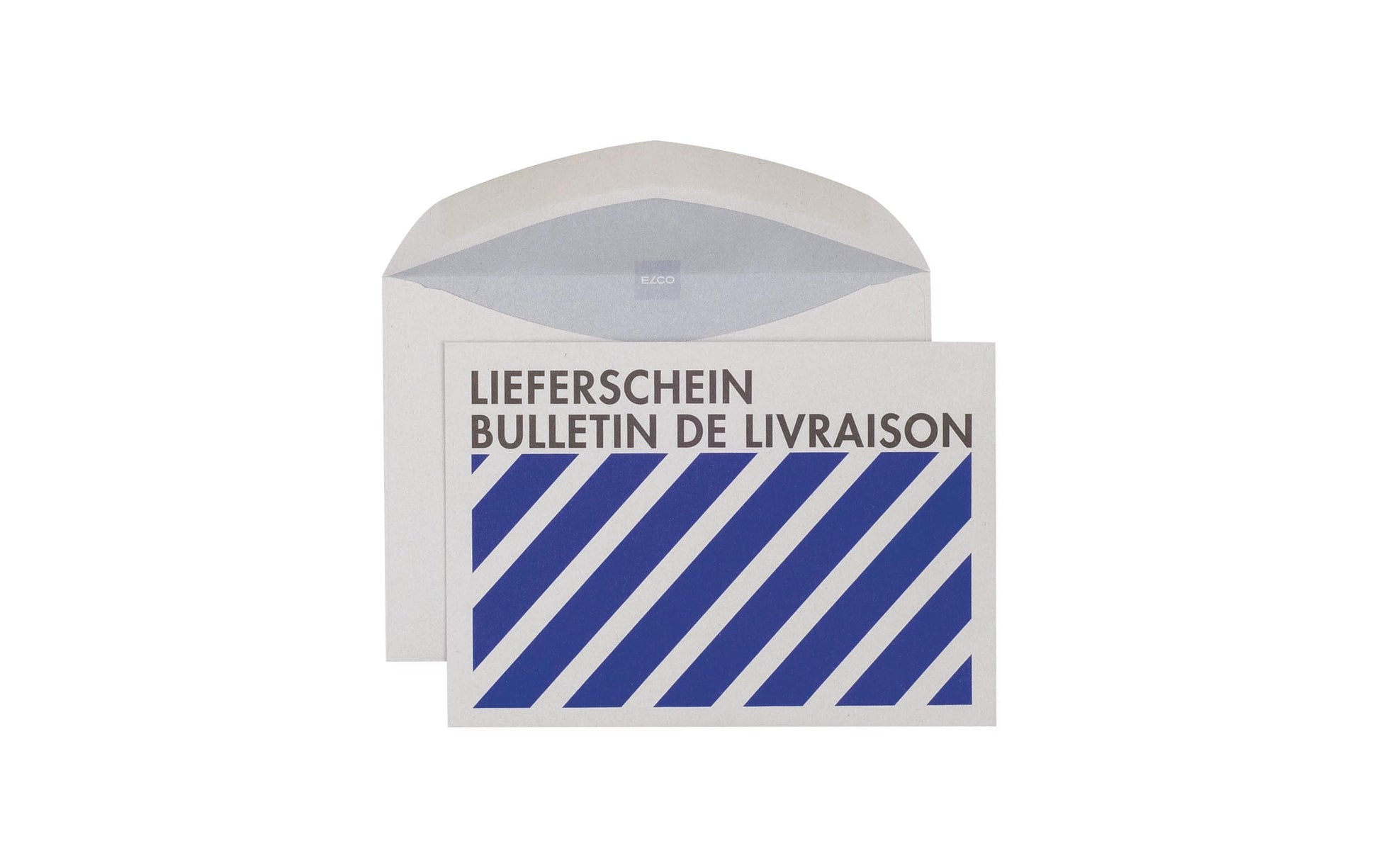 Elco Couvert C6, ohne Fenster, gummiert, blau, 80 g/m², mit Innendruck – 500 Stk.