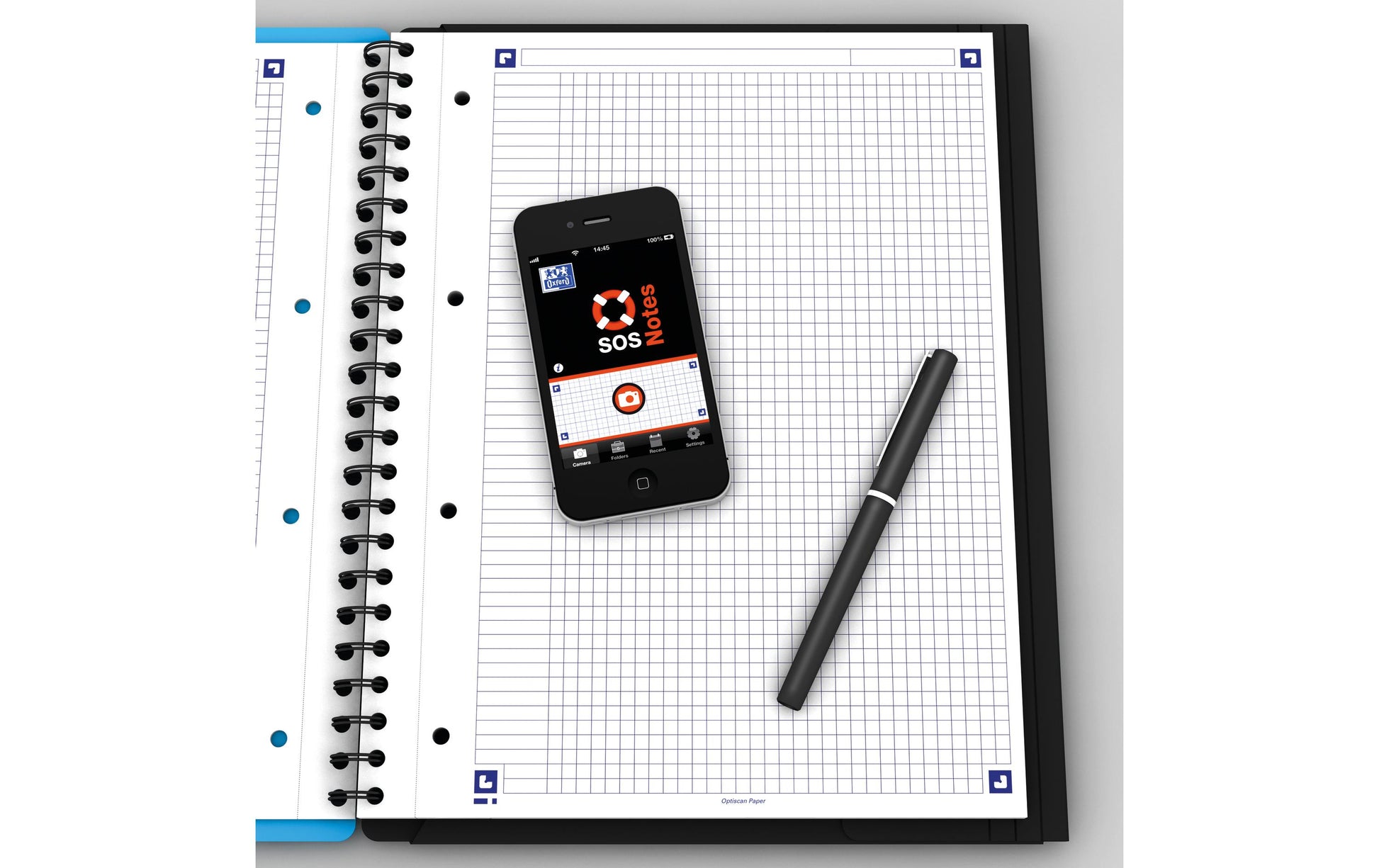 Elba Collegeblock, 80 Blatt, 4-fach gelocht, mikroperforiert, 90 g/m² – sortiert, für SCRIBZEE App