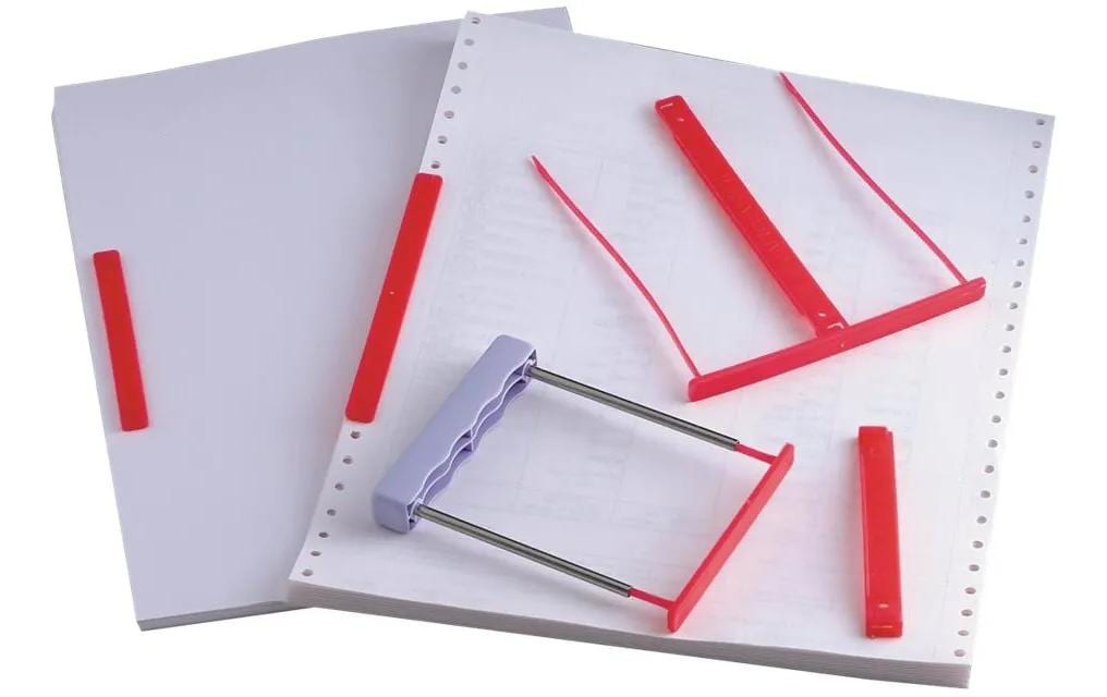 Büromaterial Capiclass Archivclip mit Griff – 100 Stück, Rot