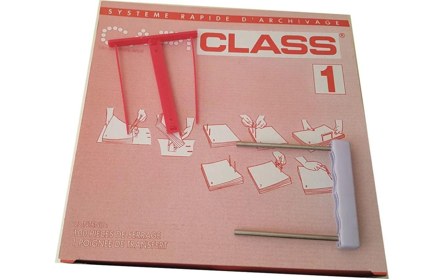 Büromaterial Capiclass Archivclip mit Griff – 100 Stück, Rot