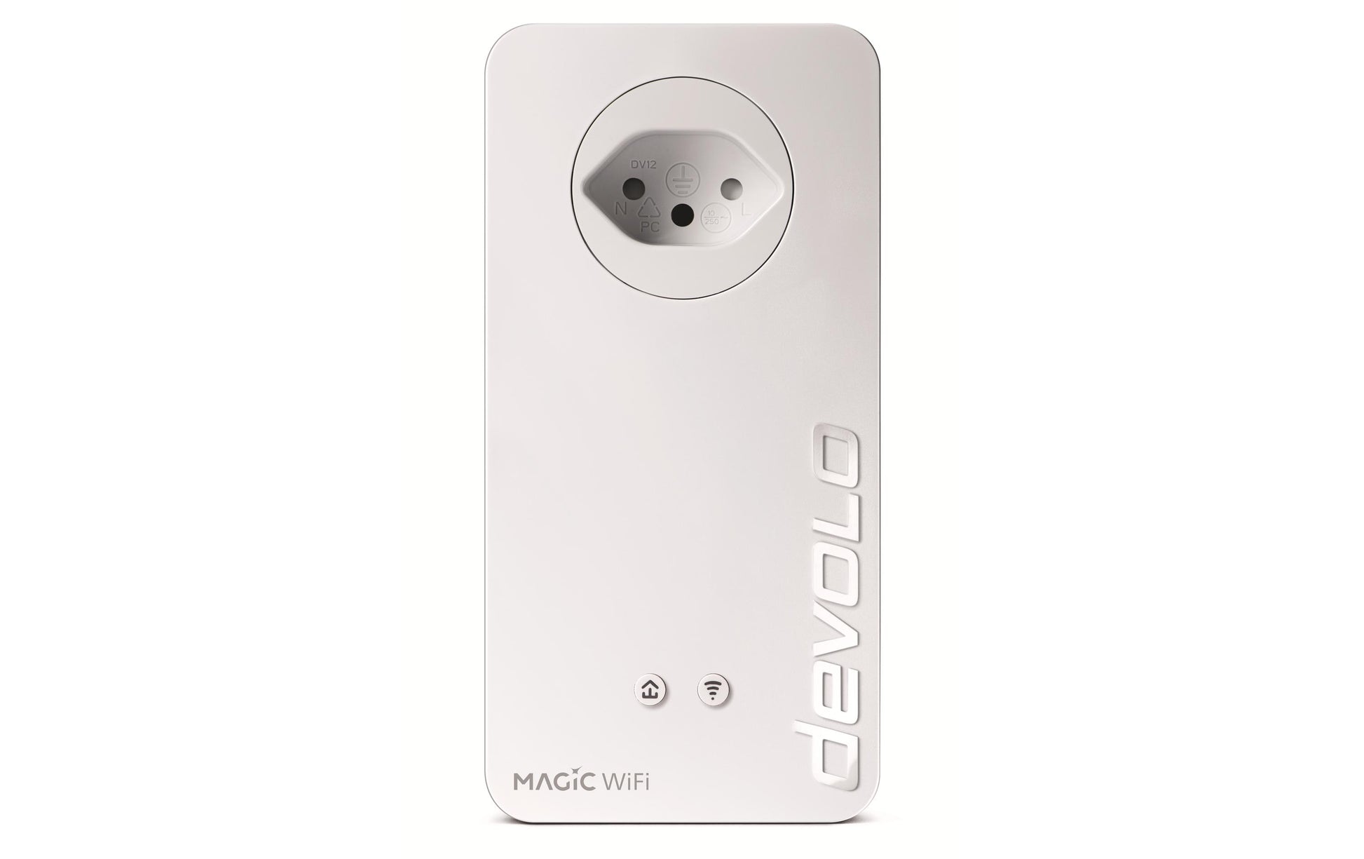 Devolo Magic 2 Wi‑Fi 6 next – Powerline-Adapter – Powerline 2,4 Gbit/s, 2× RJ‑45 1G, integrierte Steckdose
