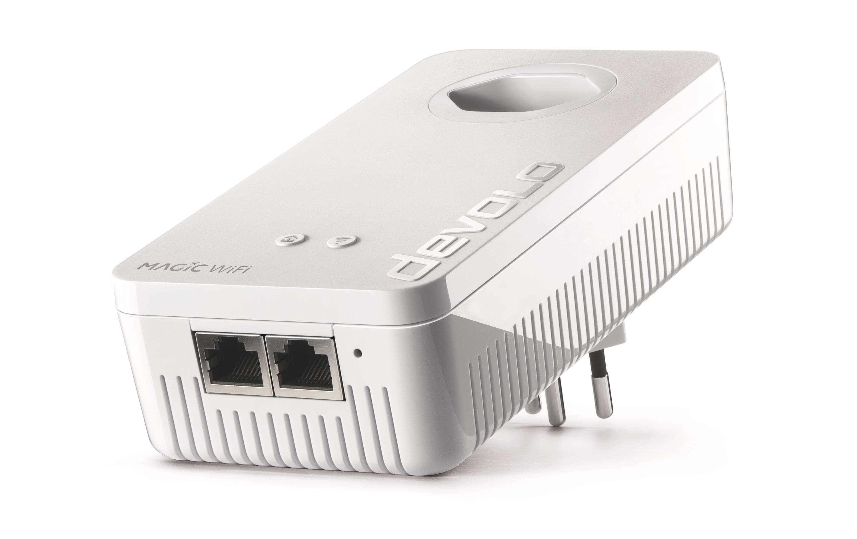 Devolo Magic 2 Wi‑Fi 6 next – Powerline-Adapter – Powerline 2,4 Gbit/s, 2× RJ‑45 1G, integrierte Steckdose