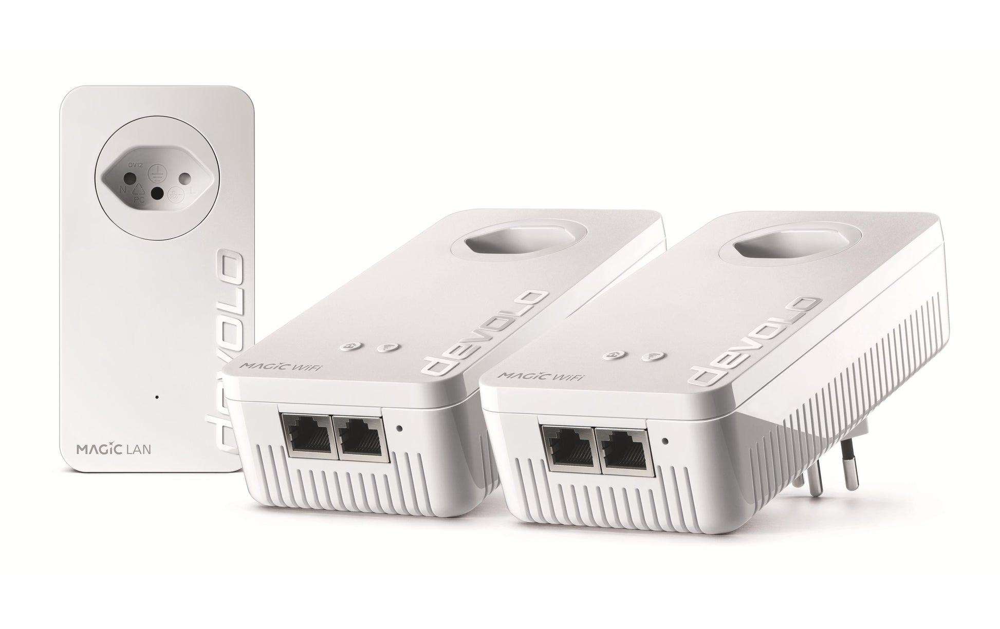 Devolo Powerline Magic 2 WiFi next Mesh-Set (3er) – Wi-Fi 5, Dual-Band, bis 2,4 Gbit/s