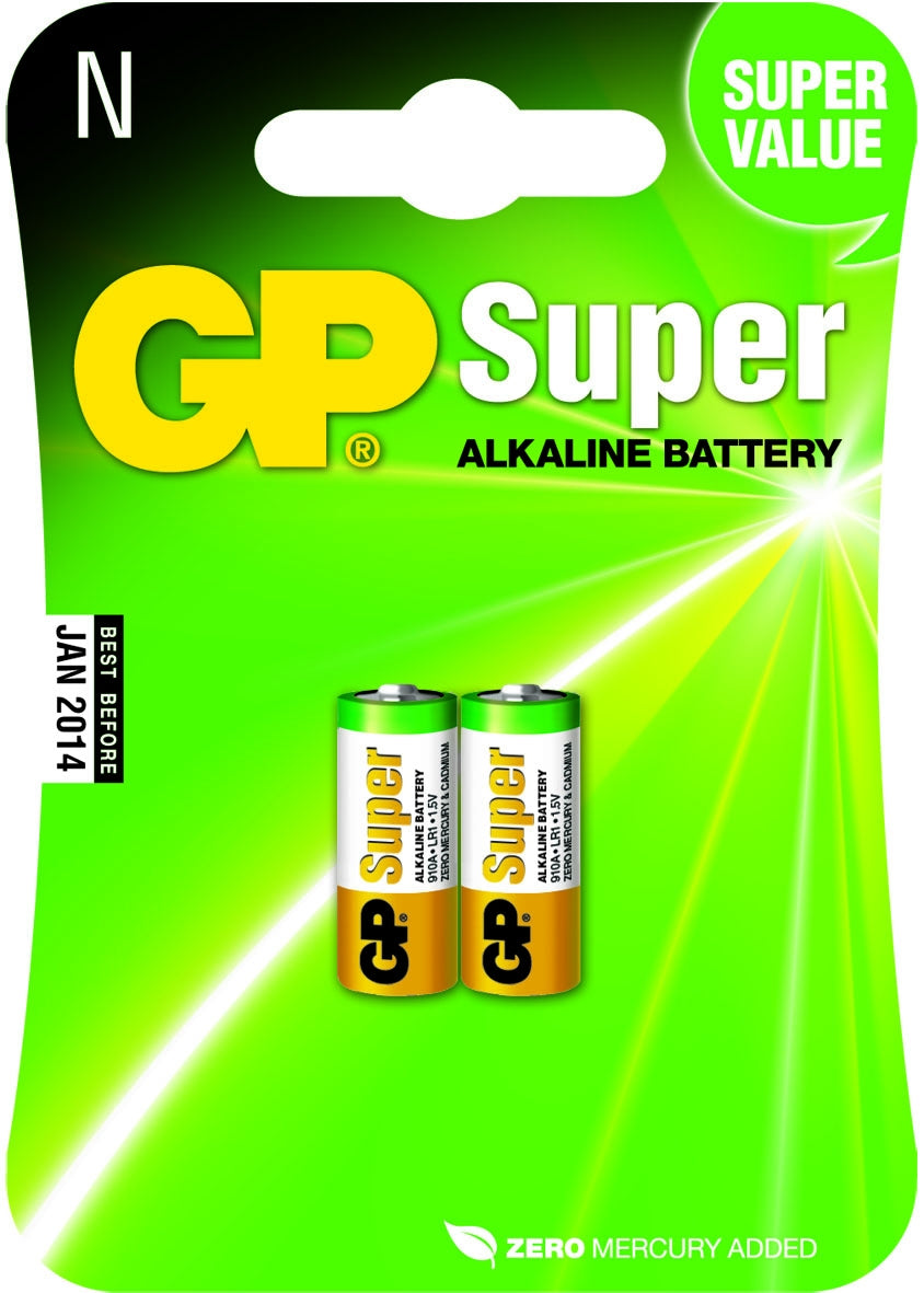 GP Batteries N (LR1) Batterien, Alkaline, 1,5 V – 2 Stk.
