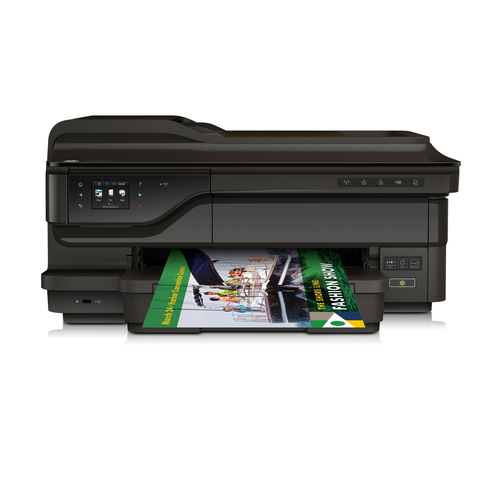 HP OfficeJet 7612 – Farbtintenstrahl-Multifunktionsdrucker, A3, 4-in-1, Duplex, ADF, WLAN/LAN, AirPrint