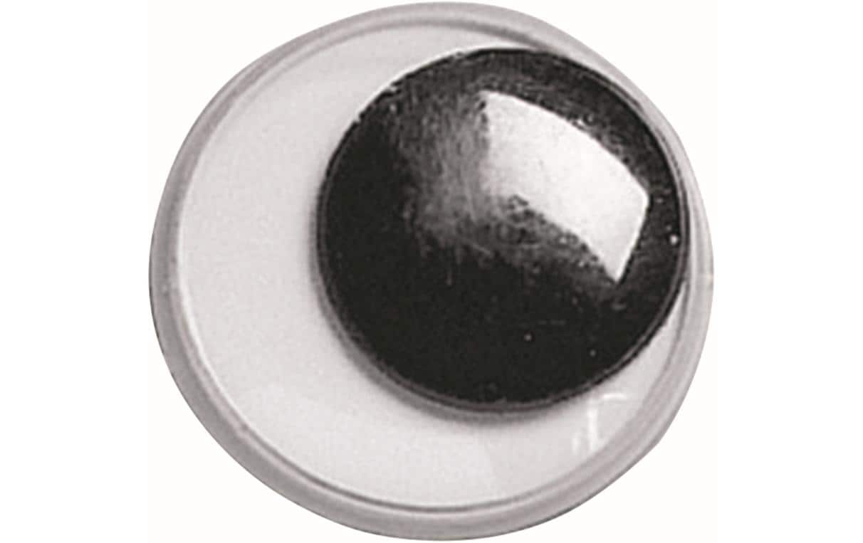 KNORR prandell Wackelaugen, Kunststoff, selbstklebend, Schwarz, Weiss, Ø 18 mm, 14 Stk.