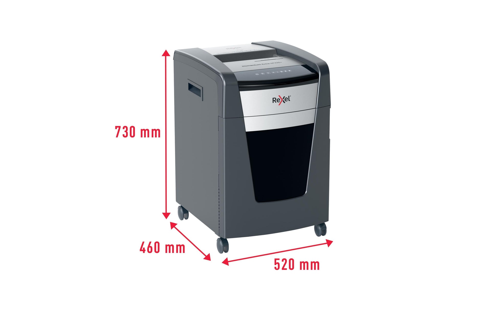 Rexel Momentum Extra XP420+ – Aktenvernichter, DIN P-4, Partikelschnitt 4 × 35 mm, 20 Blatt, 60 l, A4