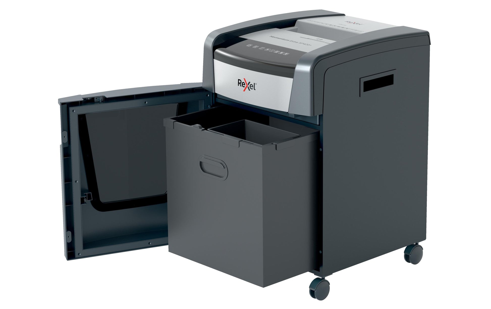 Rexel Momentum Extra XP420+ – Aktenvernichter, DIN P-4, Partikelschnitt 4 × 35 mm, 20 Blatt, 60 l, A4