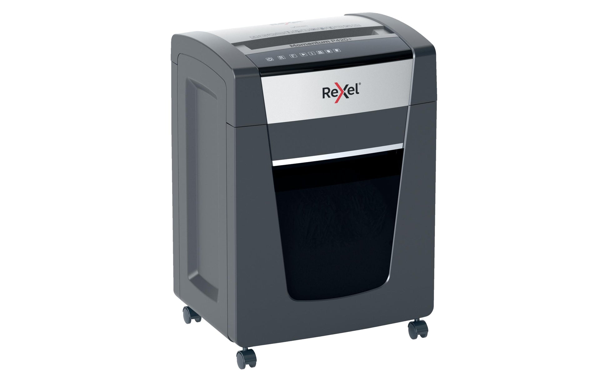 Rexel Momentum P420+ – Aktenvernichter, DIN P-4, Partikelschnitt 4 × 35 mm, 20 Blatt, 30 l, A4