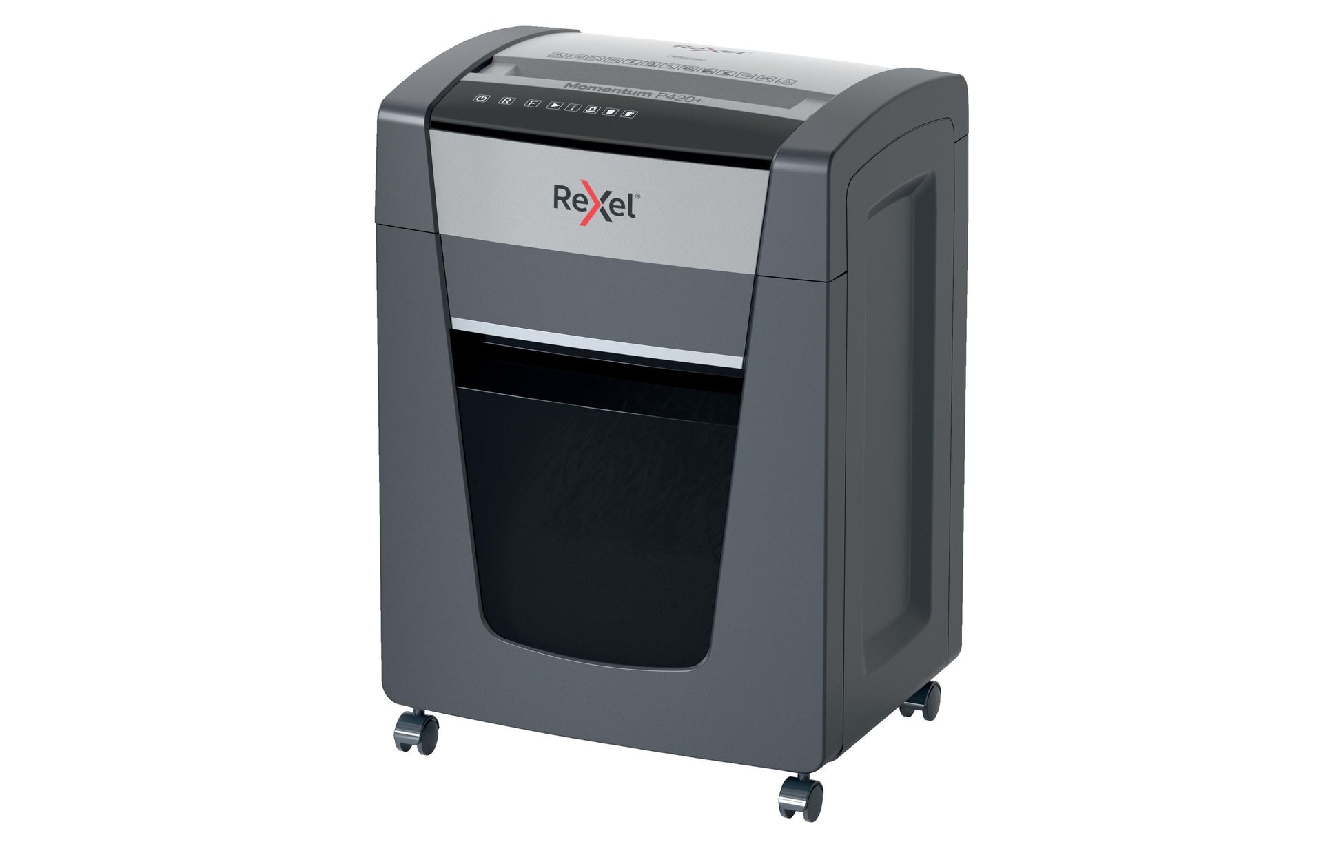 Rexel Momentum P420+ – Aktenvernichter, DIN P-4, Partikelschnitt 4 × 35 mm, 20 Blatt, 30 l, A4