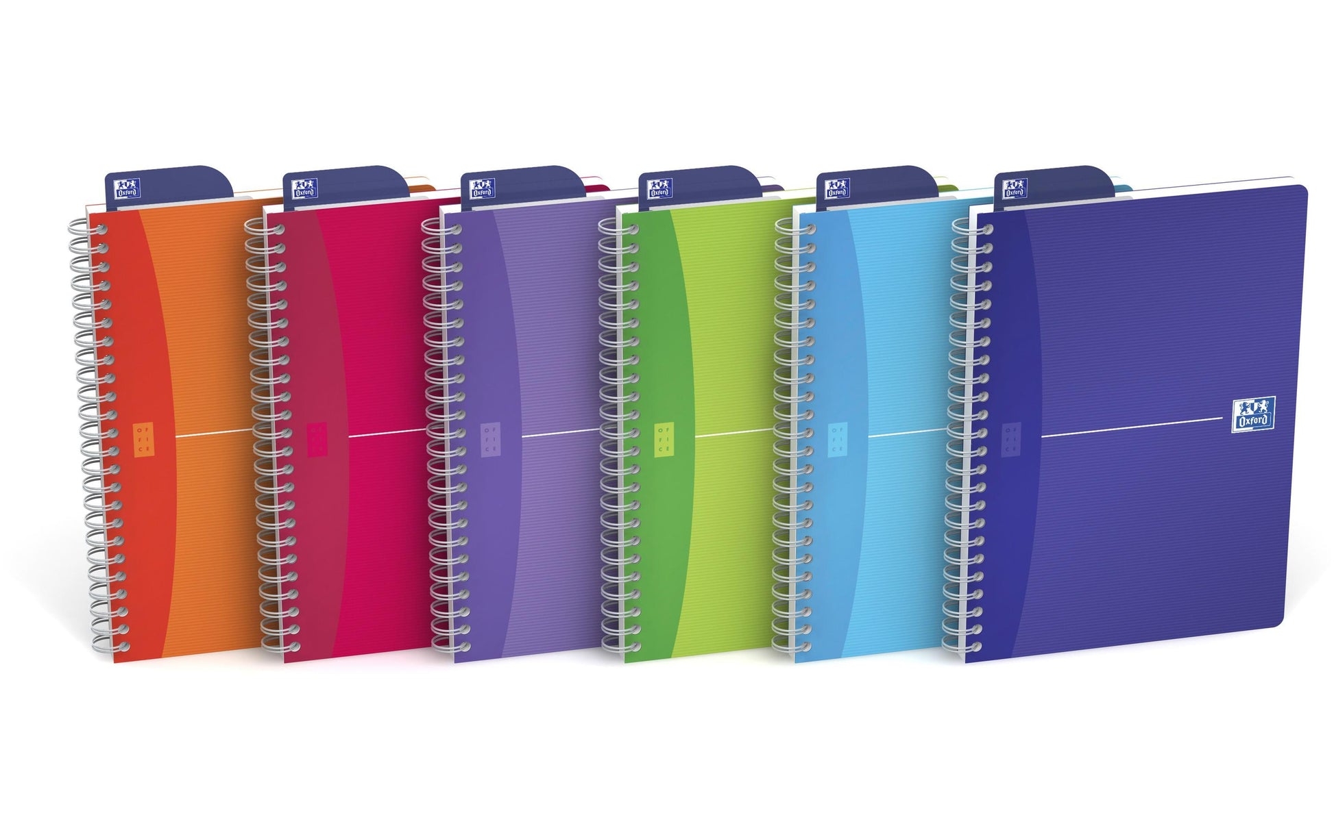 Elba Oxford – Spiralbuch A5, liniert, Spiralbindung, Softcover, 90 Blatt, 90 g/m² – 5er-Pack