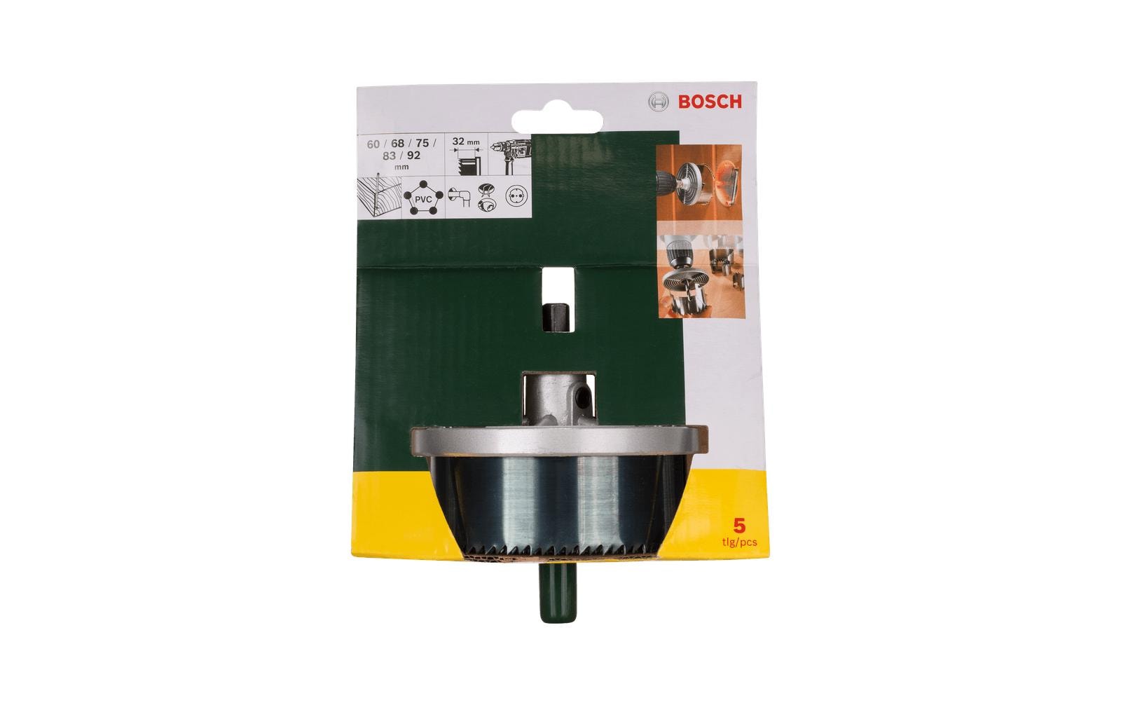 Bosch Bohrkronensatz 60/68/75/83/92 mm – 5-tlg. – für Holz