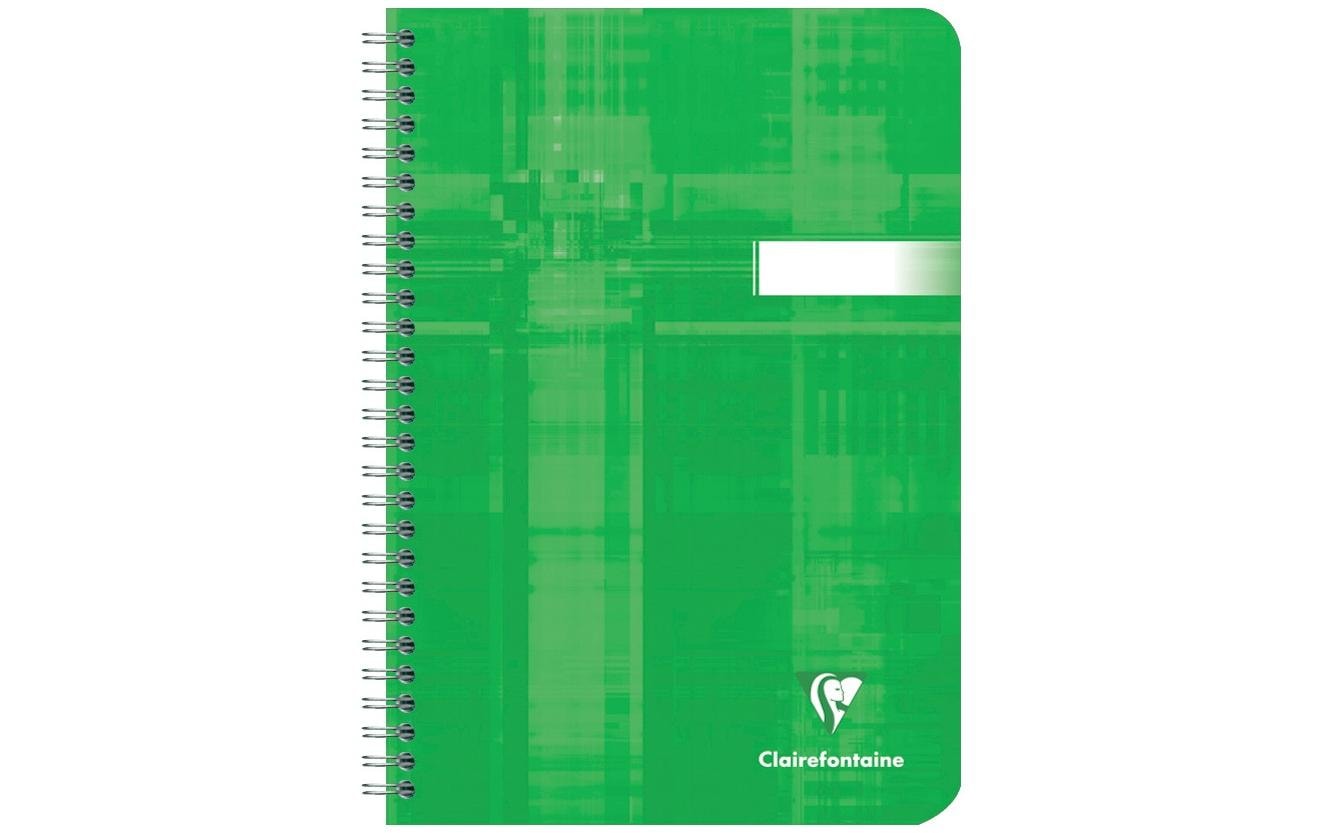 Clairefontaine Schulheft, A5, 5 mm kariert, Spiralbindung, 50 Seiten – mehrfarbig, 10er-Pack