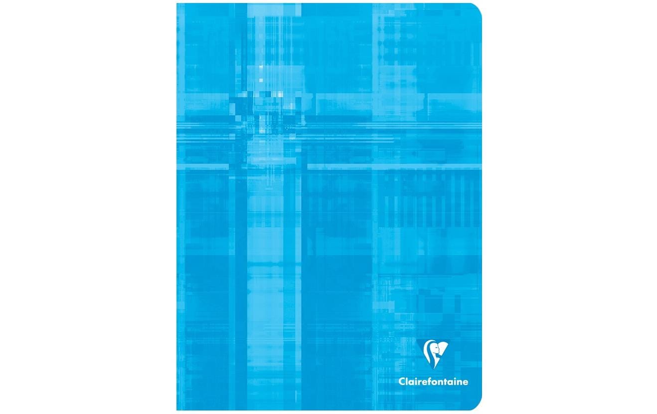 Clairefontaine Notizheft, 170 × 220 mm, kariert, Klammerheftung, Karton, 96 Seiten, 90 g/m² – sortiert