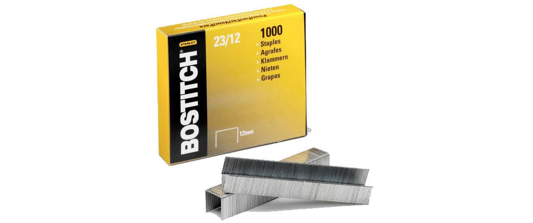 Bostitch Heftklammern – 12 mm – Metall, silber – 1000 Stk.