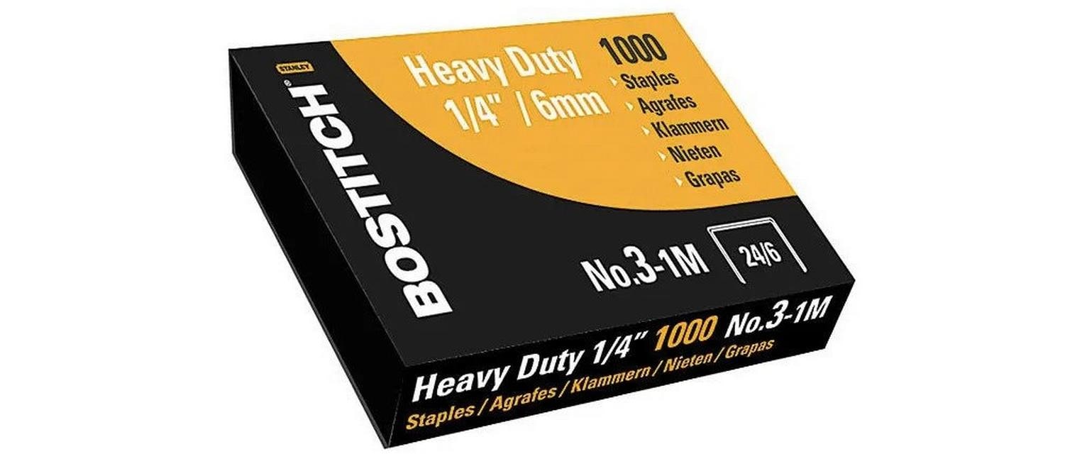 Bostitch Heftklammern – 6 mm – Metall, silber – 1000 Stk.