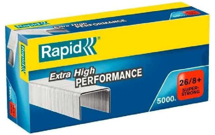 Rapid Heftklammern – 26/8, 50 Blatt, 5’000 Stück, verzinkt – für K1, K2, S50
