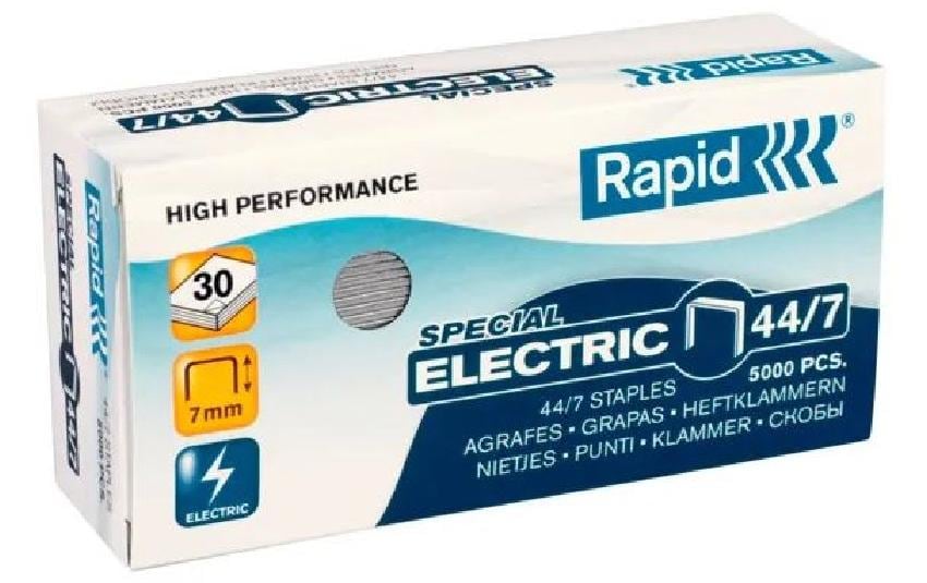 Rapid Heftklammern – 44/7, 30 Blatt, 5'000 Stück, Edelstahl