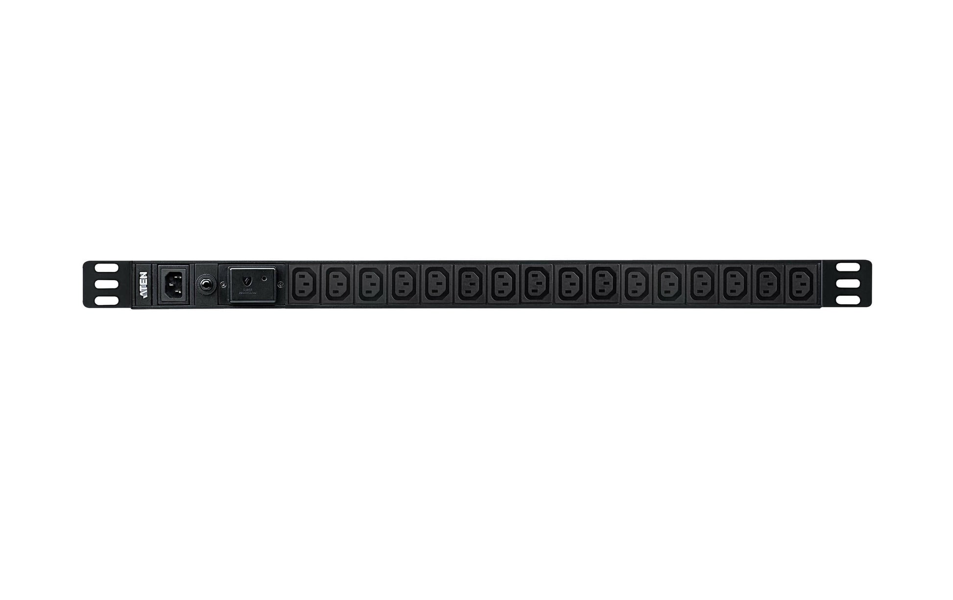 ATEN PE0116SG – Rack-PDU Basic, 16× IEC C13, 10 A, IEC C14 Stecker, 0U vertikal, mit Überspannungsschutz