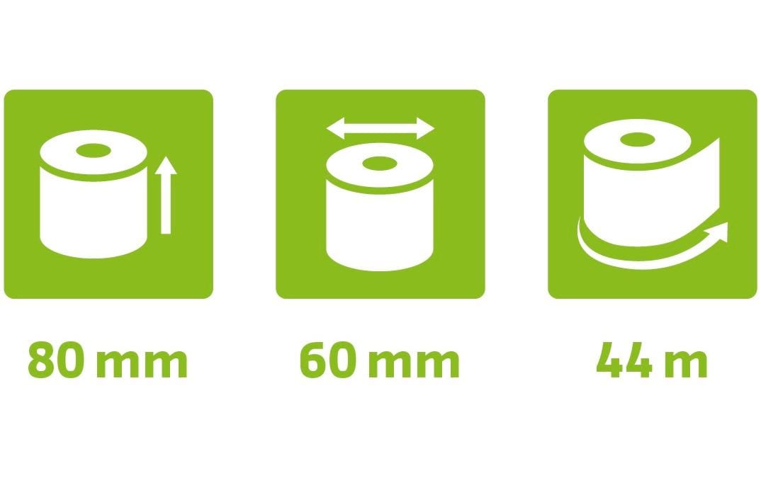 Exacompta Thermorolle – 80 mm × 60 m, BPA-frei – 10 Stk.