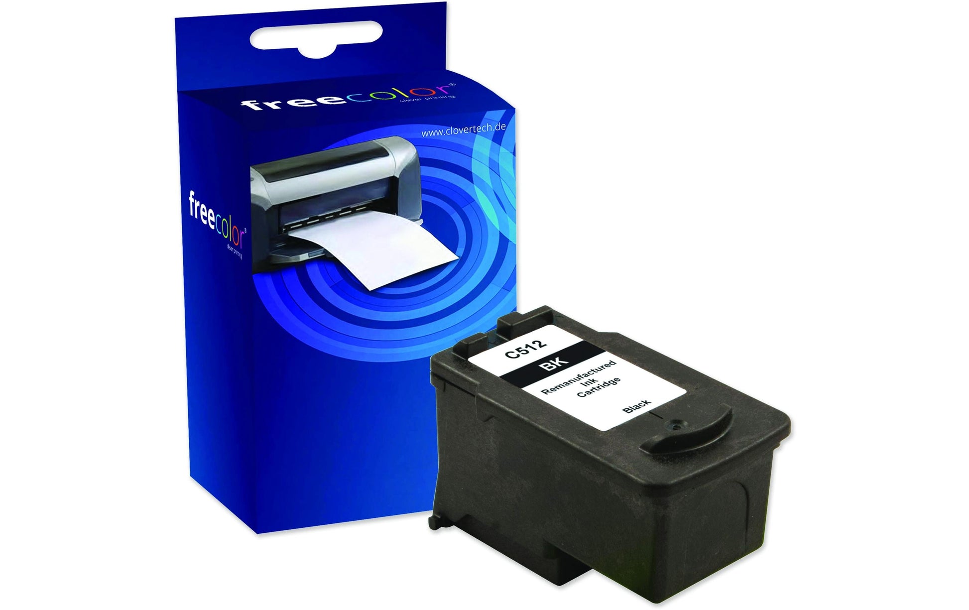 Freecolor PG-512 Schwarz Tintenpatrone (Kompatibel) – 455 Seiten – für Canon Pixma IP 2700/2702, MP 260