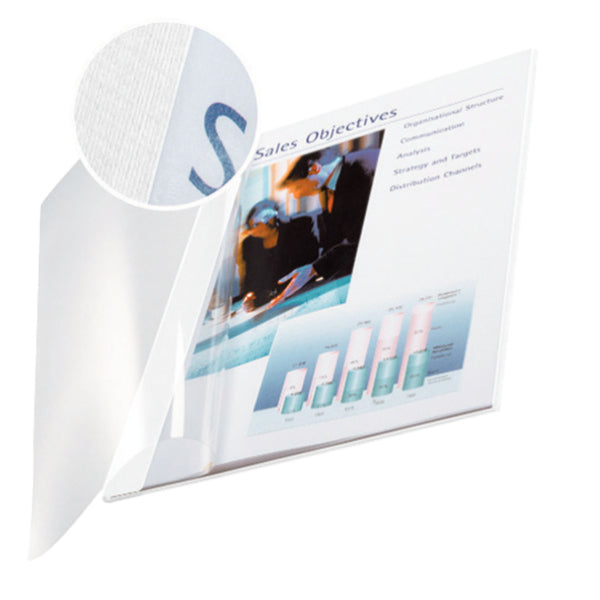 Leitz Buchbindemappen – für Format A4 – Weiss – 10 Stk.