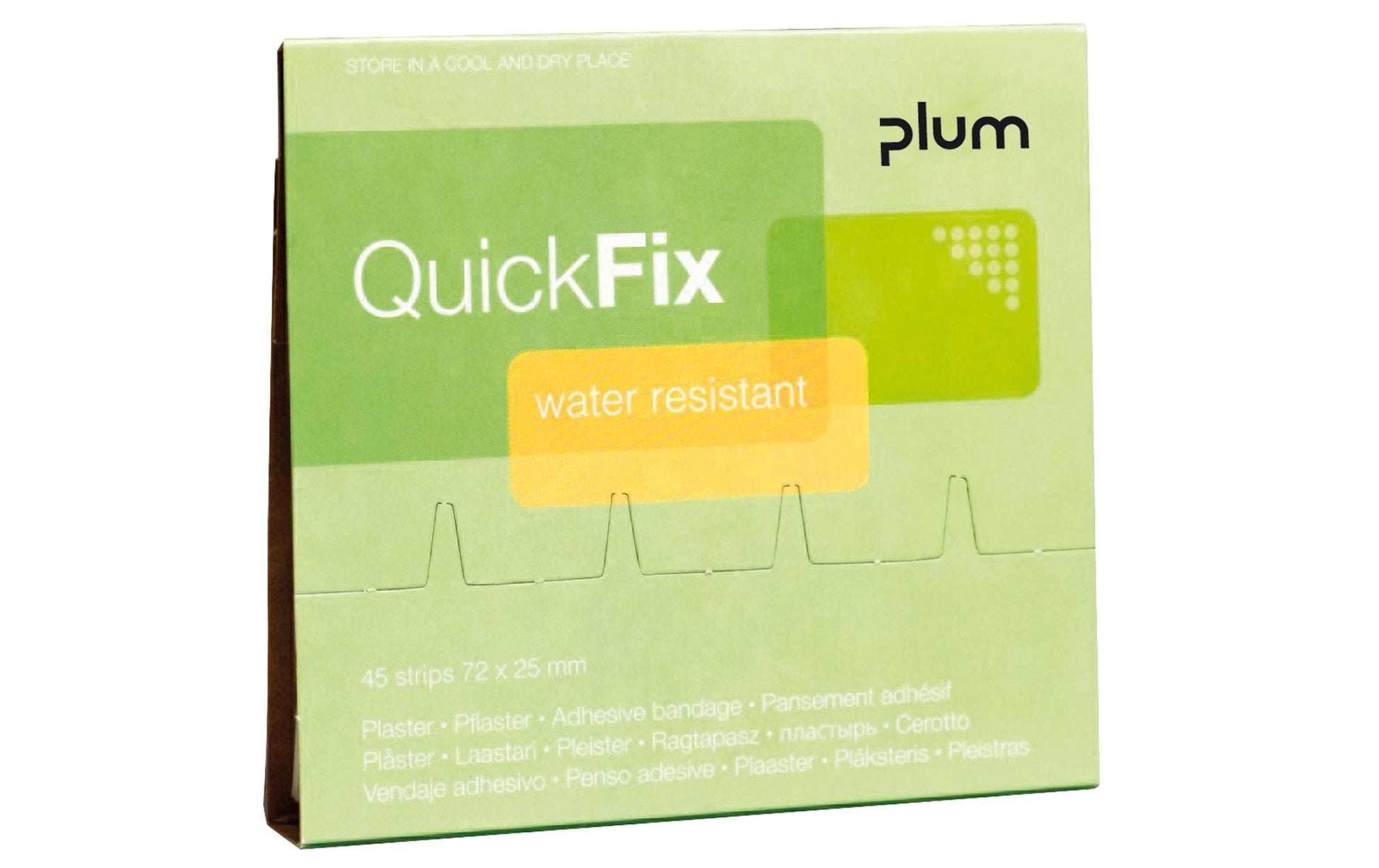 Plum QuickFix Wasserfestes Pflaster Nachfüllpack – 45 Stück, 75 × 25 mm