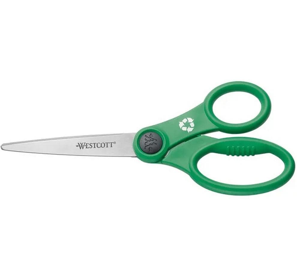 Westcott Schere 13,0 cm, für Rechtshänder – Edelstahl, Microban, Grün