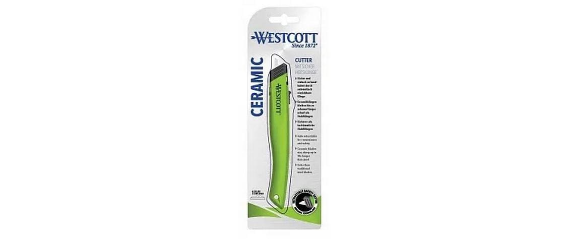Westcott E-1647500 – Sicherheitsmesser, Keramikklinge, automatisch einziehbar