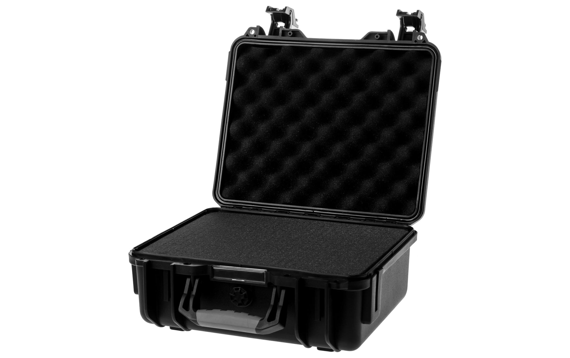 Struct D3215 Schutzkoffer 8,4 l – mit Schaumstoffeinlage, schwarz, B 318 × H 150 × T 280 mm