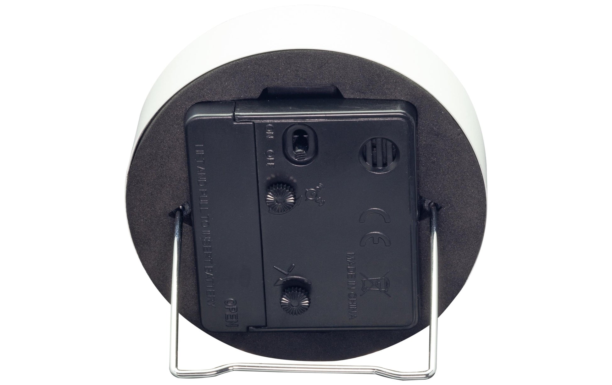 NeXtime Wecker Small – 9 × 9 × 7,5 cm, weiss, Metall, lautlos