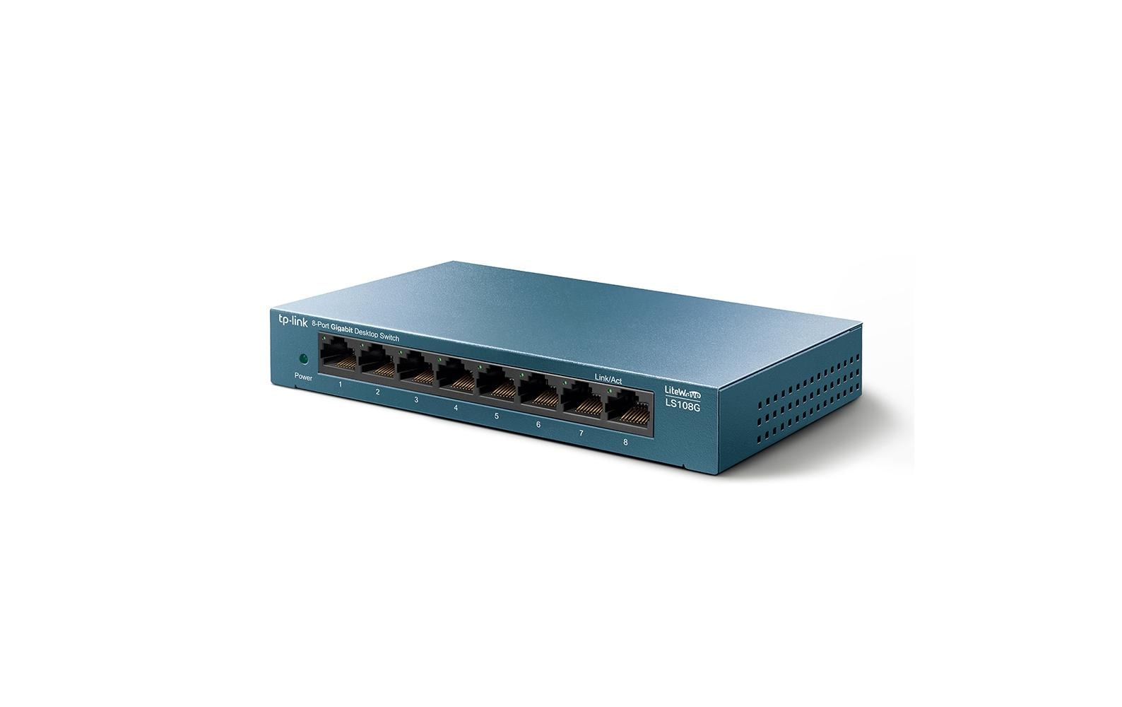 TP-Link LS108G – Switch – 8×GbE, Blau