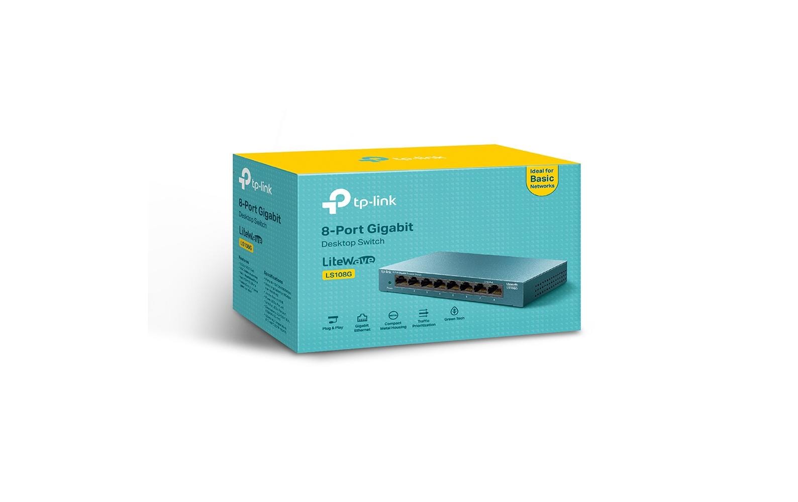 TP-Link LS108G – Switch – 8×GbE, Blau
