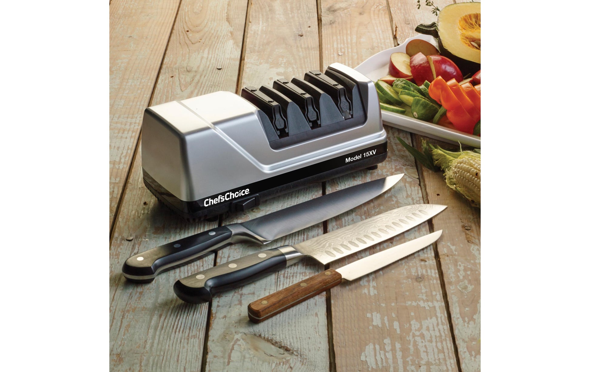 Chef’sChoice Chef's Choice Messerschärfer 15 Trizor XV – elektrisch, 3 Stufen – Diamant – grau