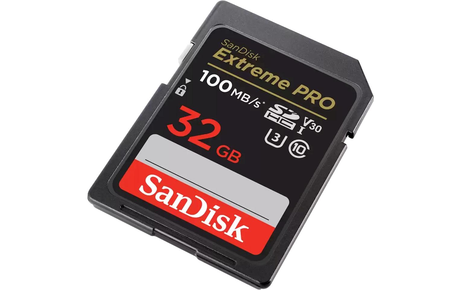 SanDisk EXTREME PRO Speichergerät – 32 GB, UHS-I, 100 MB/s Lesen, 90 MB/s Schreiben