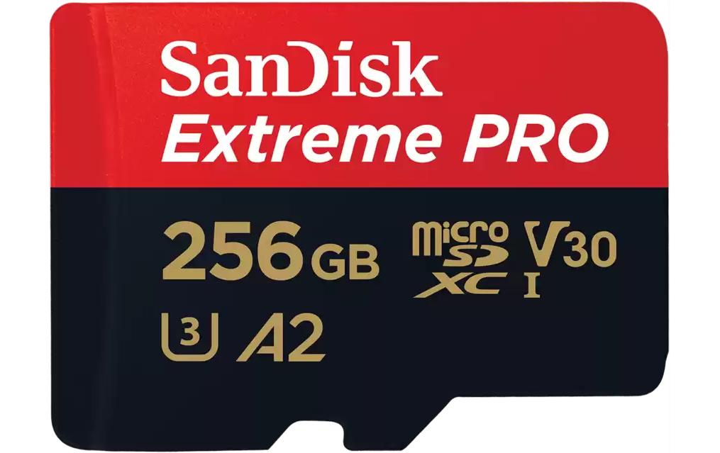 SanDisk EXTREME PRO Speichergerät – 256 GB, microSDXC, 200/140 MB/s