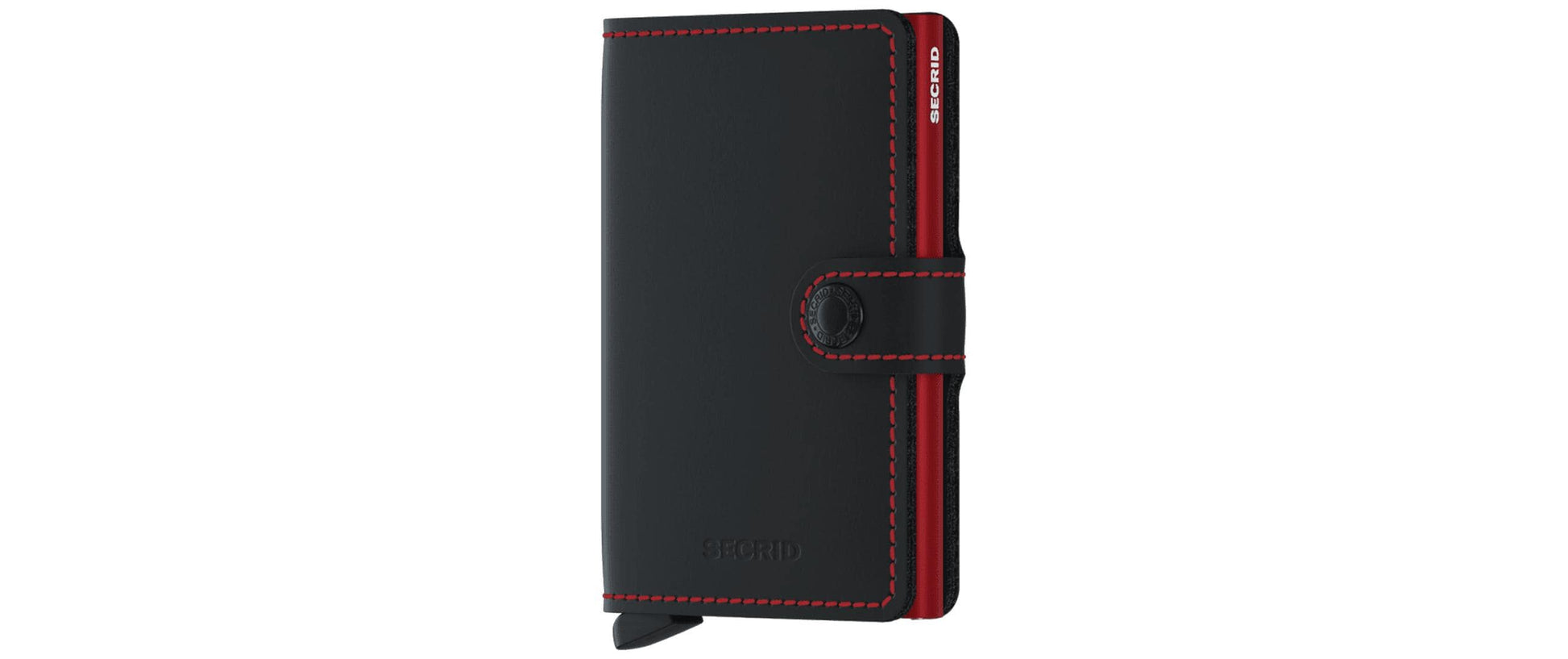 Secrid Kartenetui Miniwallet – RFID-Schutz – 10 Karten – 65×102×21 mm – Schwarz matt – Aluminium, Leder