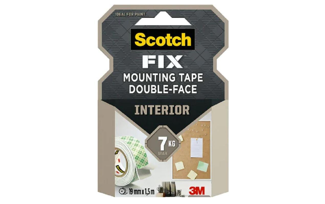 3M Montageband – 19 mm × 1,5 m, weiss, für z. B. Glas/Metall/Holz, Innen & Aussen