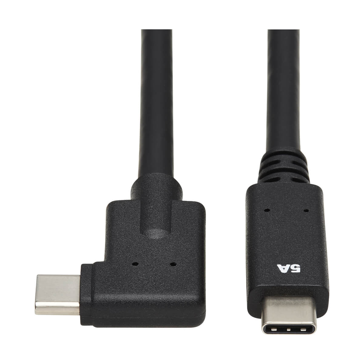 Tripp Lite USB-C auf USB-C Kabel – USB 3.2 Gen 2 (10 Gbit/s) – 1 m – PD 100 W – Abgewinkelt – Schwarz