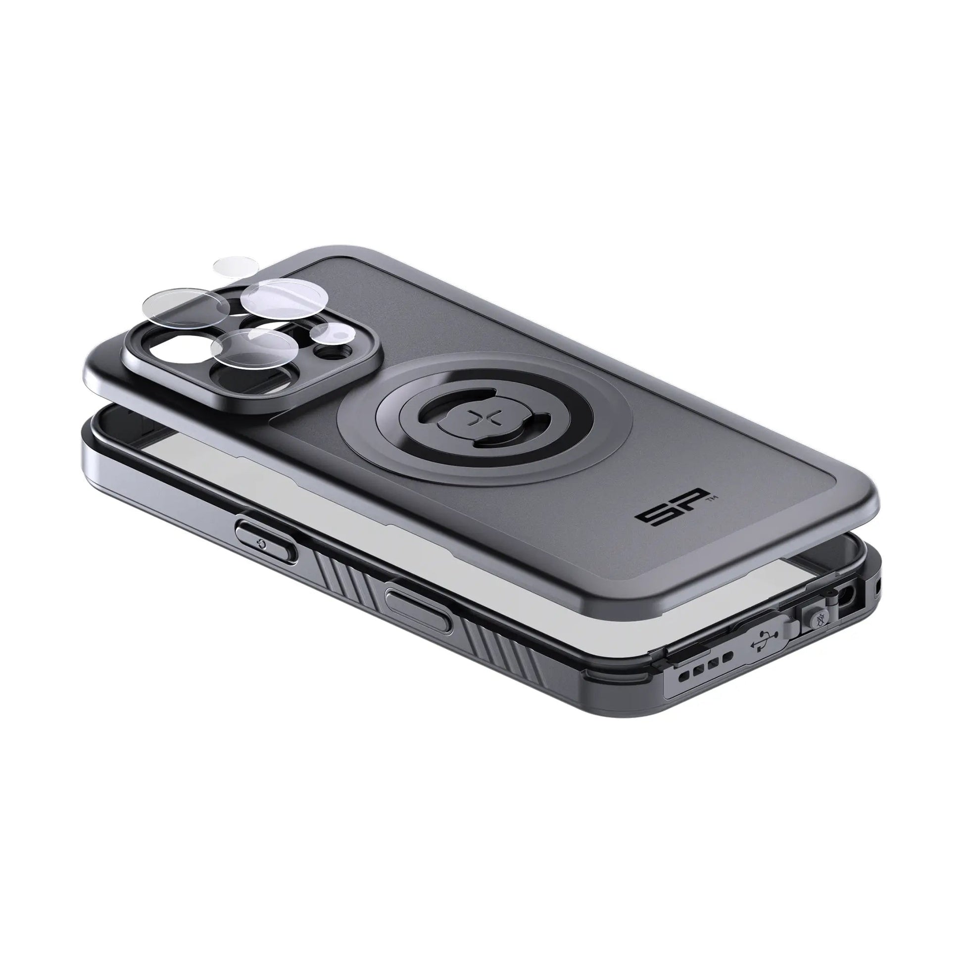 SP Connect Backcover – für Apple iPhone 16 Pro – schwarz – MagSafe-kompatibel, wasserdicht